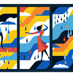 woman dancing in the rain